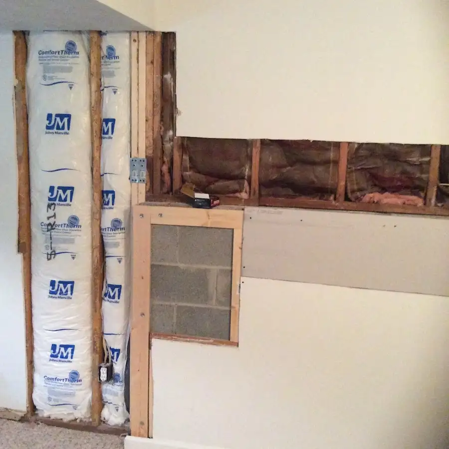 Wall insulation replacement during Contents Cleaning & Restoration in New Carrollton